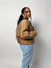 Load image into Gallery viewer, Carhartt Style Vintage 90s Cropped Jacket - Brown 90s Carhartt Canvas Workwear Bomber Jacket
