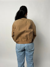 Load image into Gallery viewer, Carhartt Style Vintage 90s Cropped Jacket - Brown 90s Carhartt Canvas Workwear Bomber Jacket
