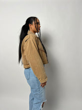 Load image into Gallery viewer, Carhartt Style Vintage 90s Cropped Jacket - Brown 90s Carhartt Canvas Workwear Bomber Jacket
