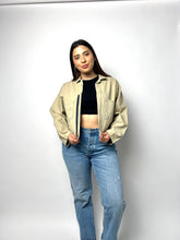 Load image into Gallery viewer, Vintage Jacket Cropped Worker Canvas Jacket - Mechanic Jacket
