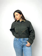 Load image into Gallery viewer, Vintage Jacket Cropped Worker Canvas Jacket - Mechanic Jacket
