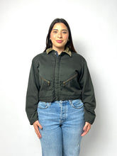 Load image into Gallery viewer, Vintage Jacket Cropped Worker Canvas Jacket - Mechanic Jacket
