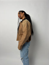 Load image into Gallery viewer, Carhartt Style Vintage 90s Cropped Jacket - Brown 90s Carhartt Canvas Workwear Bomber Jacket
