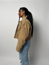 Load image into Gallery viewer, Carhartt Style Vintage 90s Cropped Jacket - Brown 90s Carhartt Canvas Workwear Bomber Jacket
