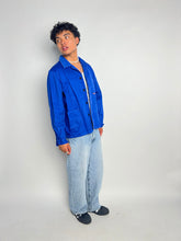 Load image into Gallery viewer, Cotton Chore French Workwear Jacket Vintage Blue Sun Fade Artist Coat
