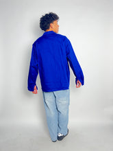 Load image into Gallery viewer, Cotton Chore French Workwear Jacket Vintage Blue Sun Fade Artist Coat
