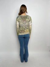 Load image into Gallery viewer, Y2k Women&#39;s Top, 2000s Rhinestone Shirt
