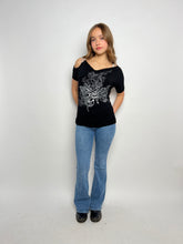 Load image into Gallery viewer, Y2k Women&#39;s Top, 2000s Rhinestone Shirt
