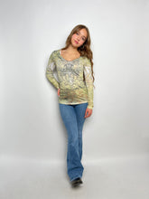 Load image into Gallery viewer, Y2k Women&#39;s Top, 2000s Rhinestone Shirt
